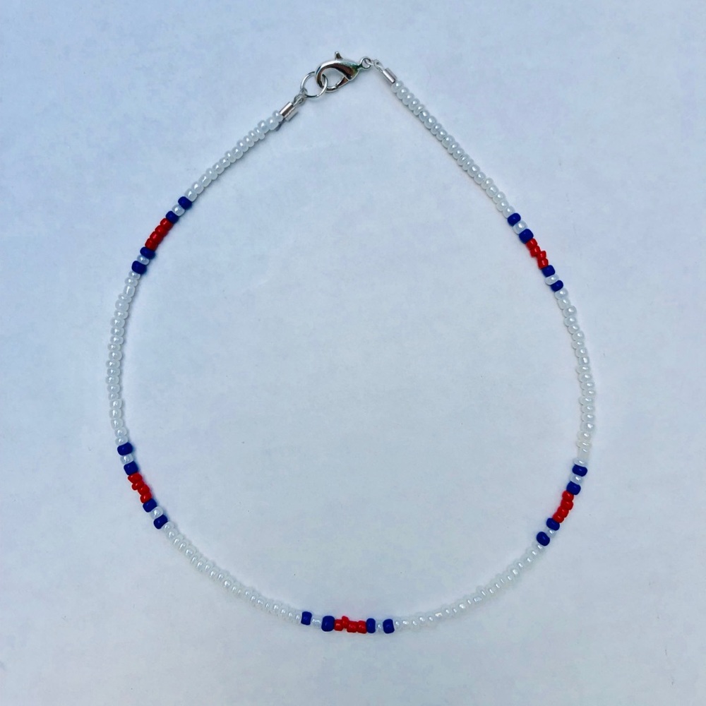 4th of July beaded necklace!
